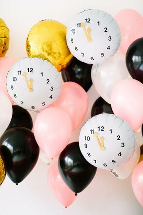 ballons horloges nouvel an