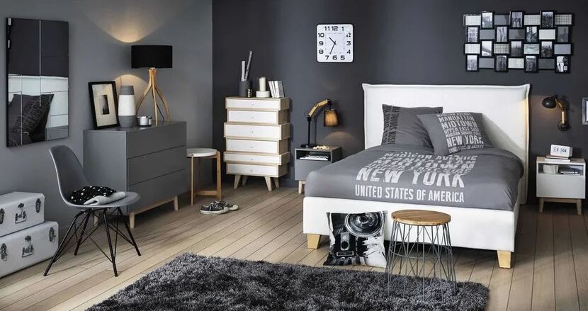 Chambres aux nuances de gris