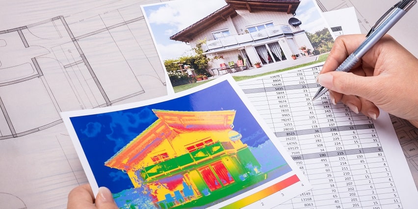 Déperditions thermiques d'une maison