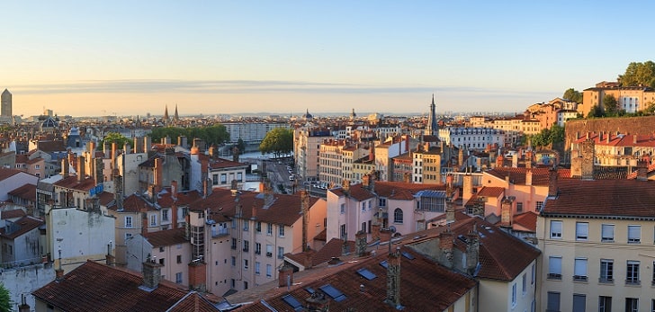 Vue panoramique de la ville de Lyon