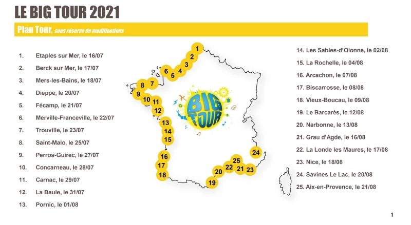 dates du big tour tournée 2021