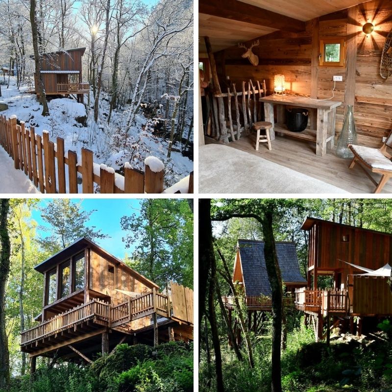 cabane dans les arbres airbnb à la neige