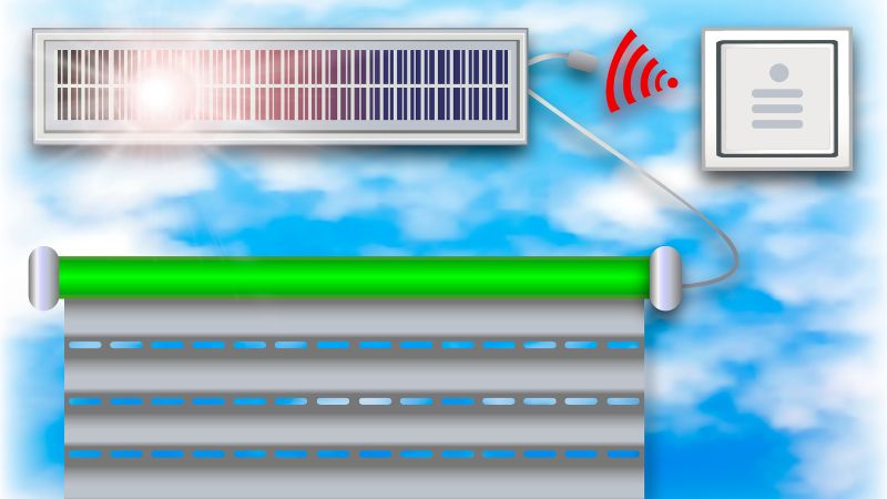 fonctionnement d'un volet roulant solaire