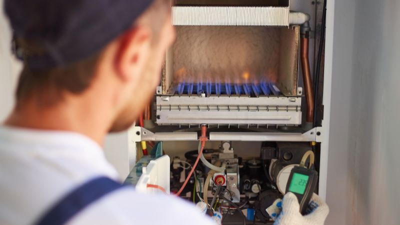 Inspection technique d’une chaudière, étape clé pour prévenir les fuites de gaz toxiques.