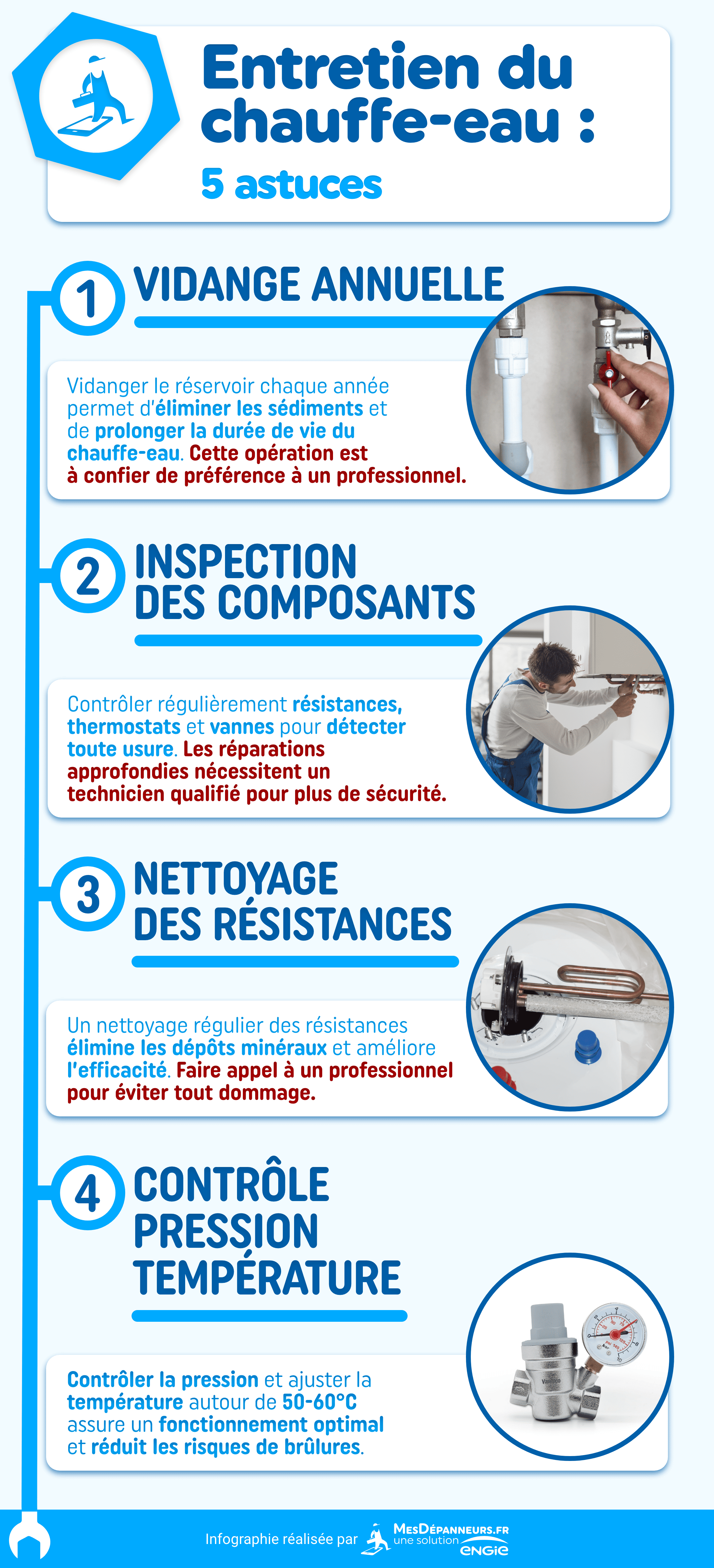 infographie entretien chauffe-eau astuces mesdespanneurs mesdespanneurs.fr