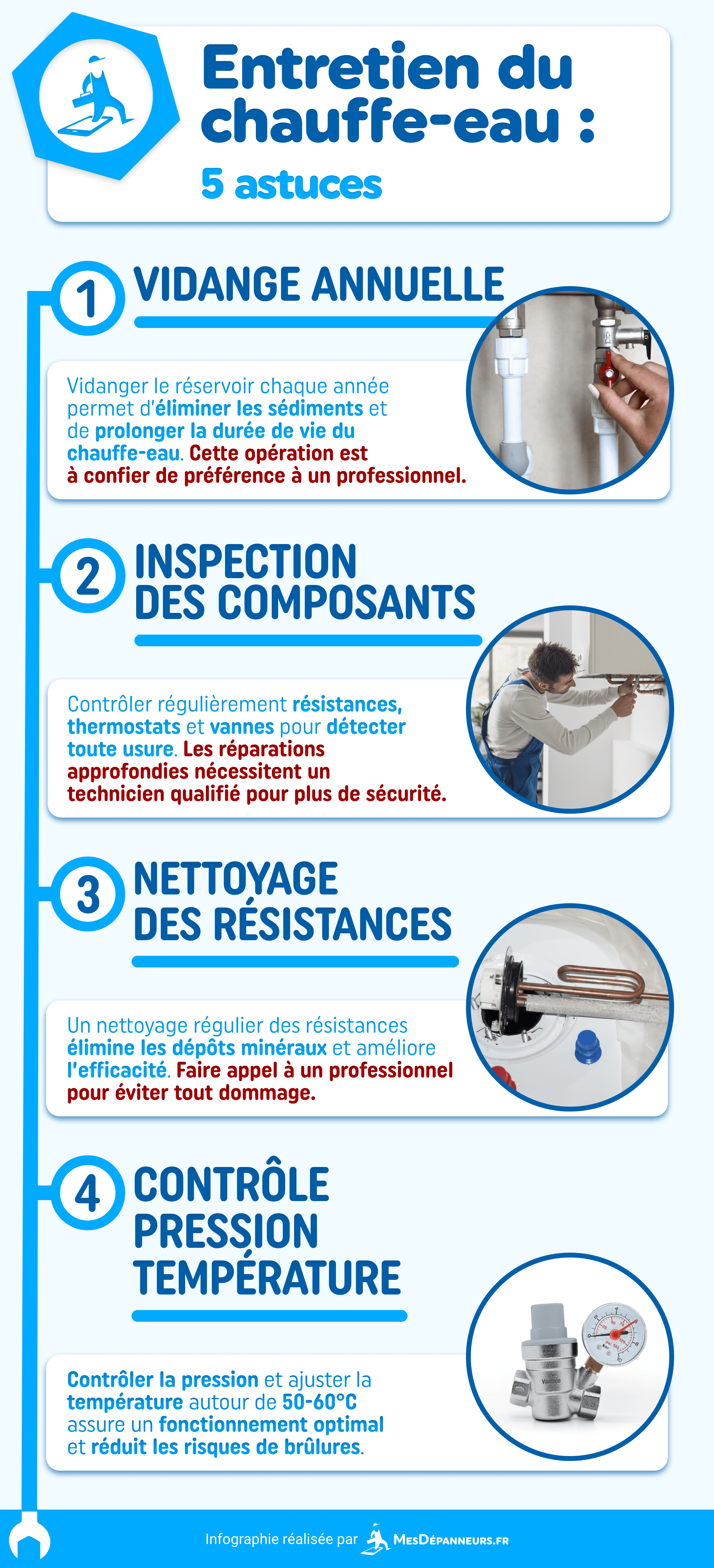 infographie entretien chauffe eau astuces mesdespanneurs mesdespanneurs.fr