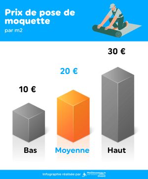 prix de la pose d'un moquette infographie