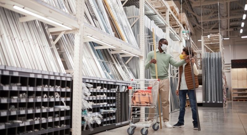 magasin de bricolage pendant le confinement