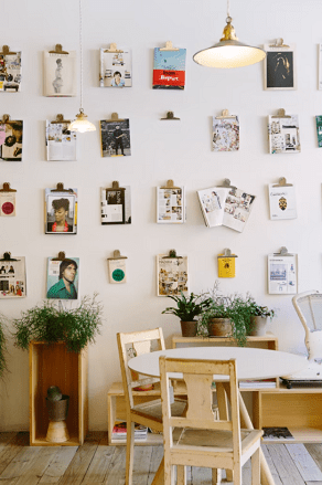 Décoration d'un mur avec des photos