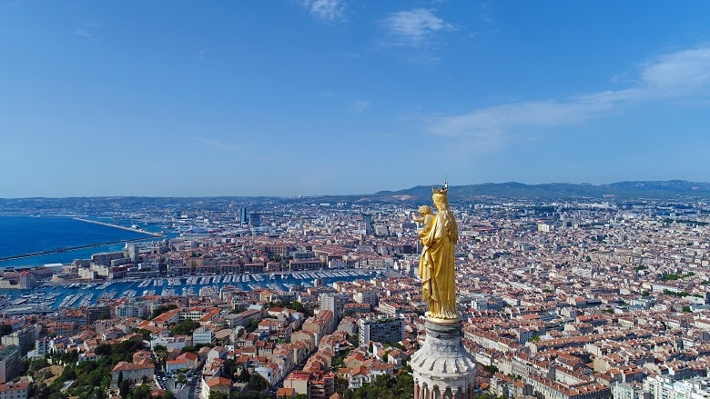 Vue aérienne de Marseille