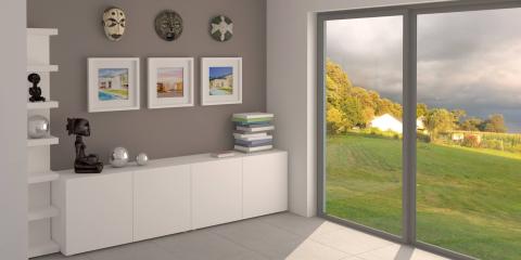 baie vitrée dans une maison